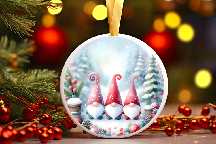 Round Christmass Ornament Sublimation|Clipart
