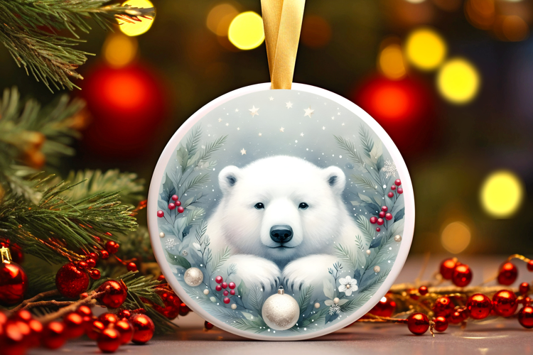 Round Christmass Ornament Sublimation|Clipart