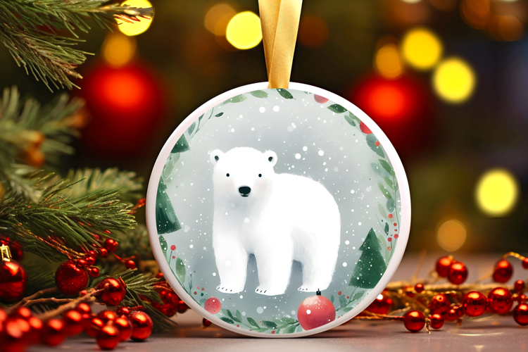 Round Christmass Ornament Sublimation|Clipart