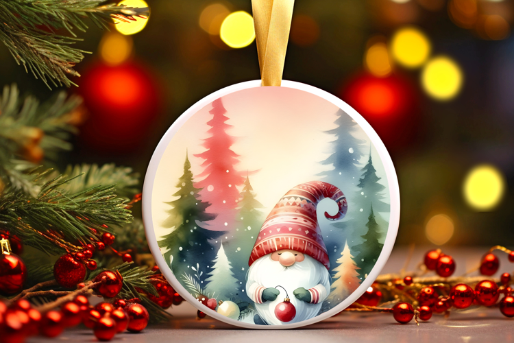 Round Christmass Ornament Sublimation|Clipart
