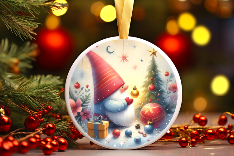 Round Christmass Ornament Sublimation|Clipart
