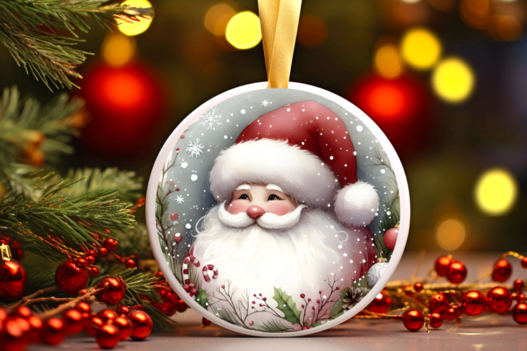 Round Christmass Ornament Sublimation|Clipart