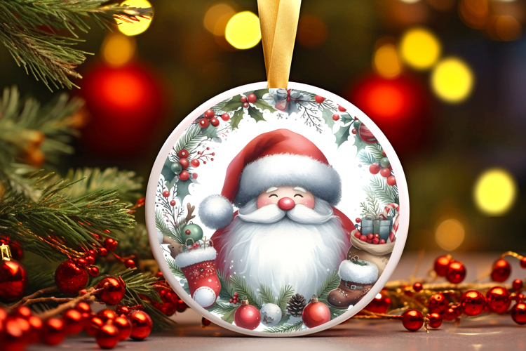 Round Christmass Ornament Sublimation|Clipart