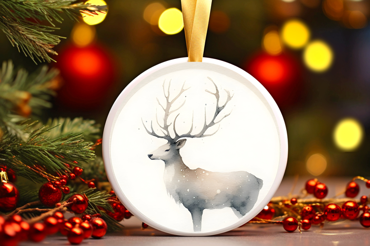 Round Christmass Ornament Sublimation|Clipart
