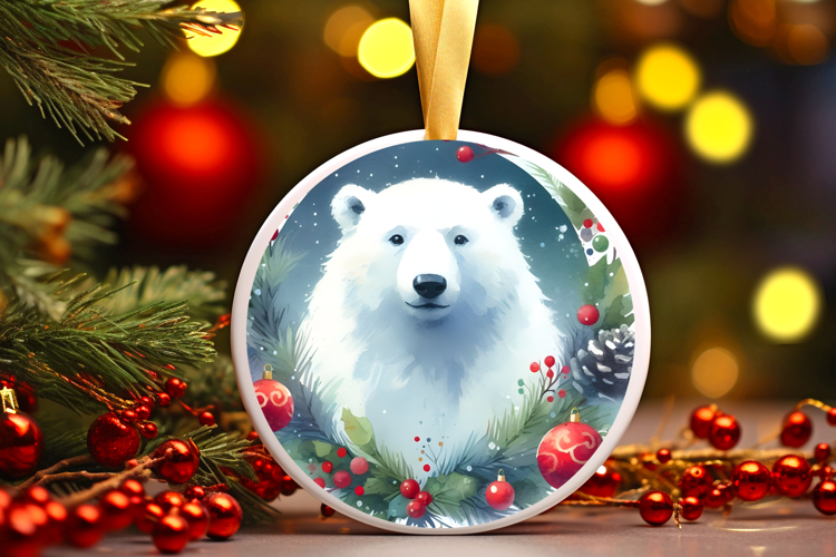 Round Christmass Ornament Sublimation|Clipart