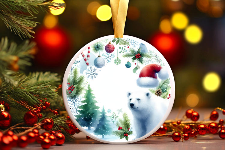Round Christmass Ornament Sublimation|Clipart