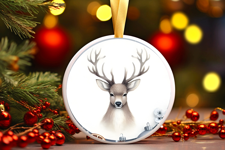 Round Christmass Ornament Sublimation|Clipart