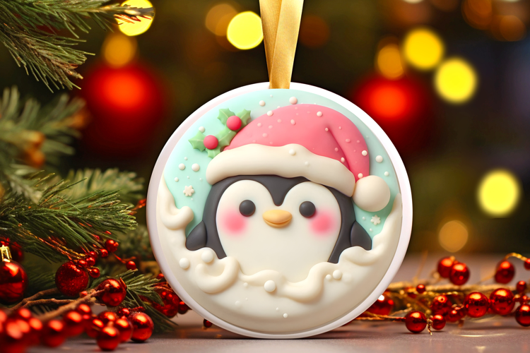 Round Christmass Ornament Sublimation|Clipart