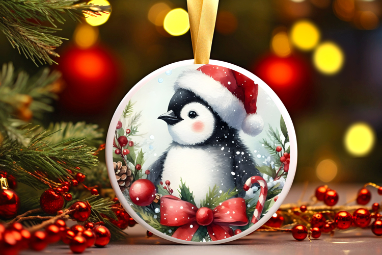 Round Christmass Ornament Sublimation|Clipart