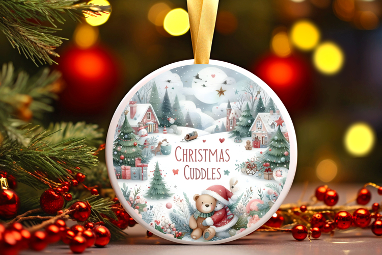 Round Christmass Ornament Sublimation|Clipart