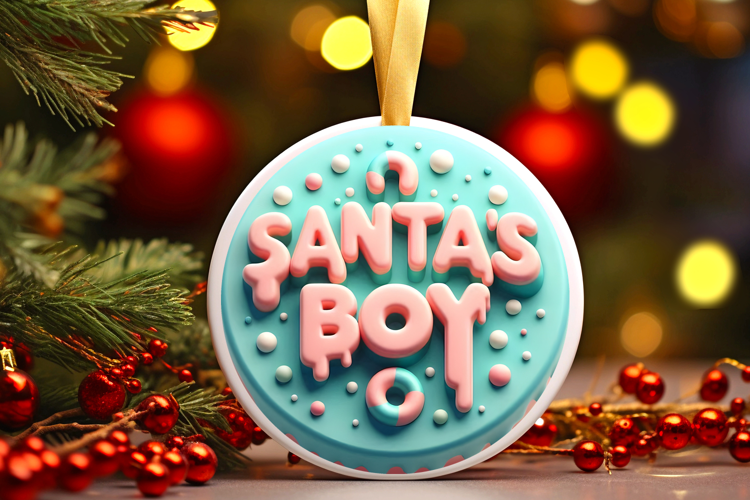 Round Christmass Ornament Sublimation|Clipart