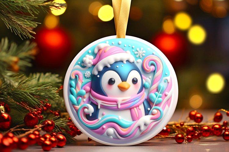 Round Christmass Ornament Sublimation|Clipart