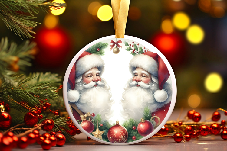 Round Christmass Ornament Sublimation|Clipart