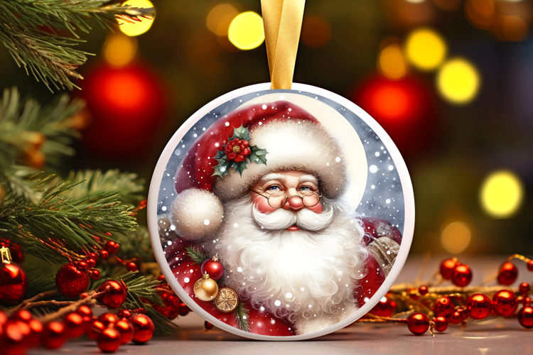 Round Christmass Ornament Sublimation|Clipart