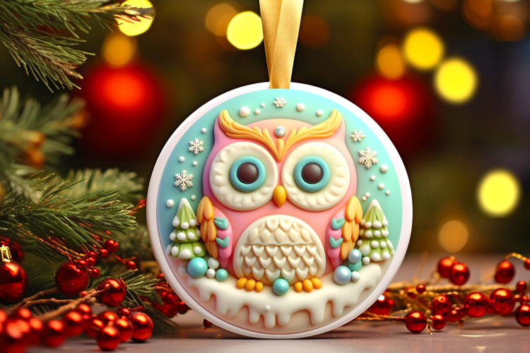 Round Christmass Ornament Sublimation|Clipart