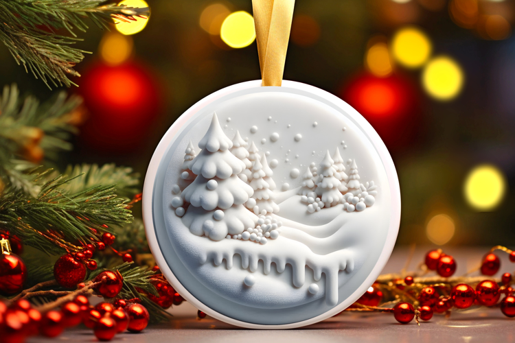 Round Christmass Ornament Sublimation|Clipart