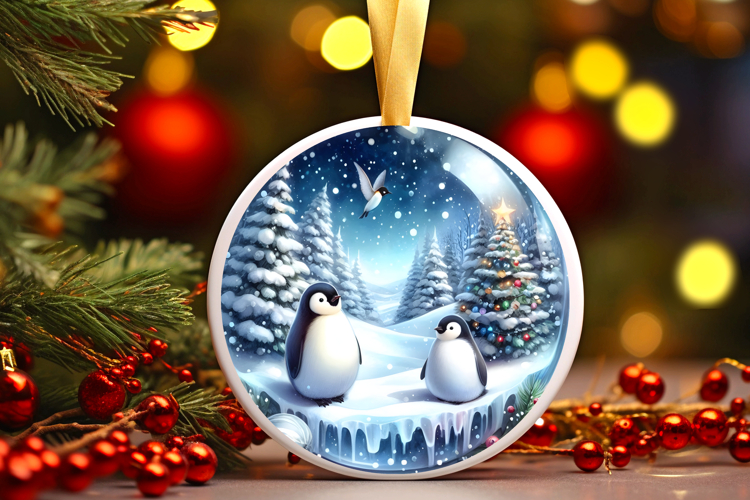 Round Christmass Ornament Sublimation|Clipart
