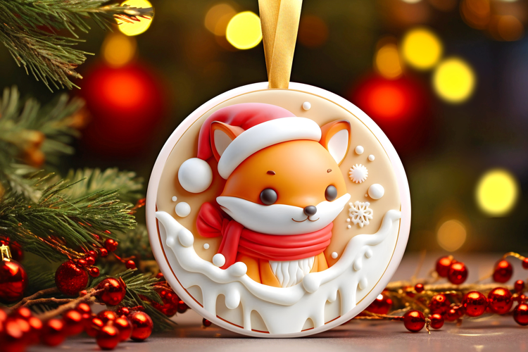 Round Christmass Ornament Sublimation|Clipart