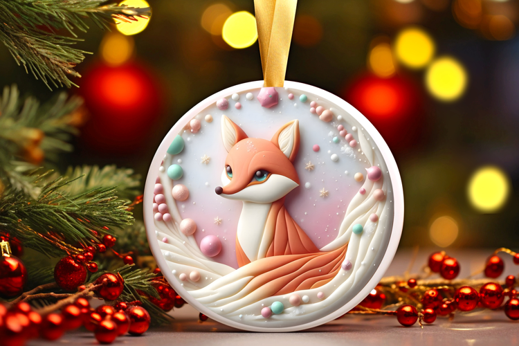 Round Christmass Ornament Sublimation|Clipart