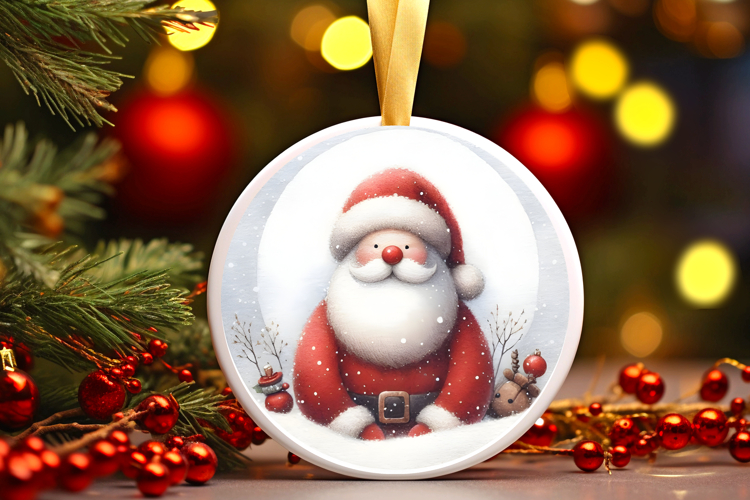 Round Christmass Ornament Sublimation|Clipart
