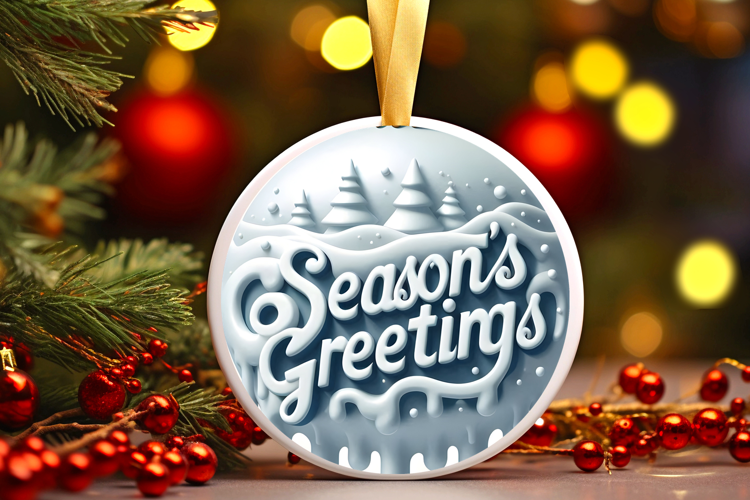 Round Christmass Ornament Sublimation|Clipart