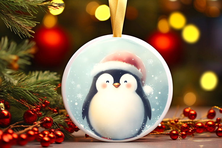 Round Christmass Ornament Sublimation|Clipart