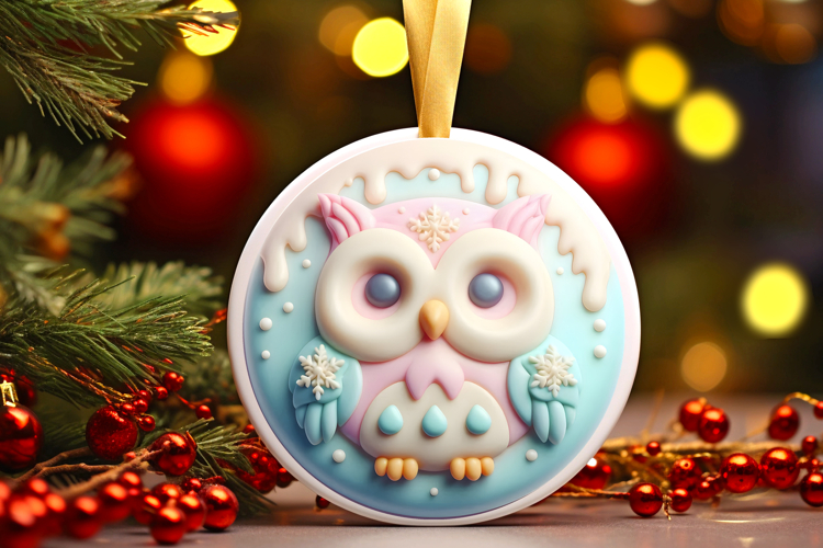 Round Christmass Ornament Sublimation|Clipart