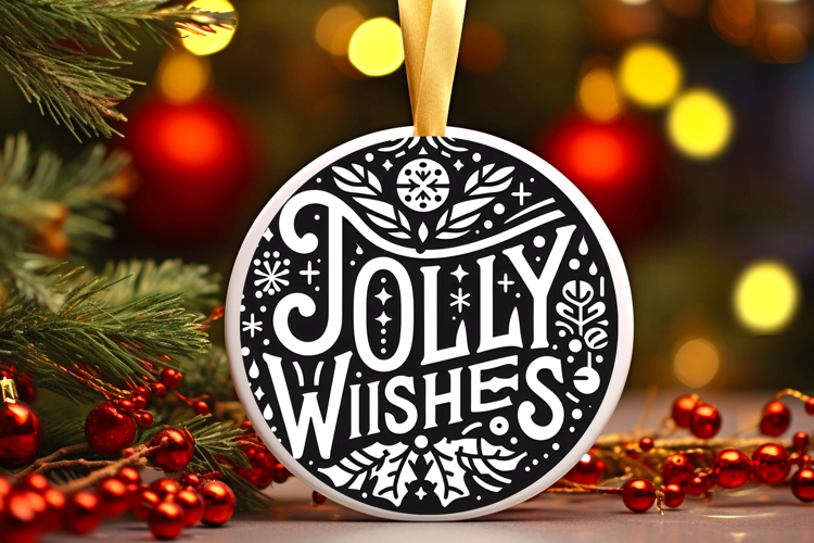 Round Christmass Ornament Sublimation|Clipart