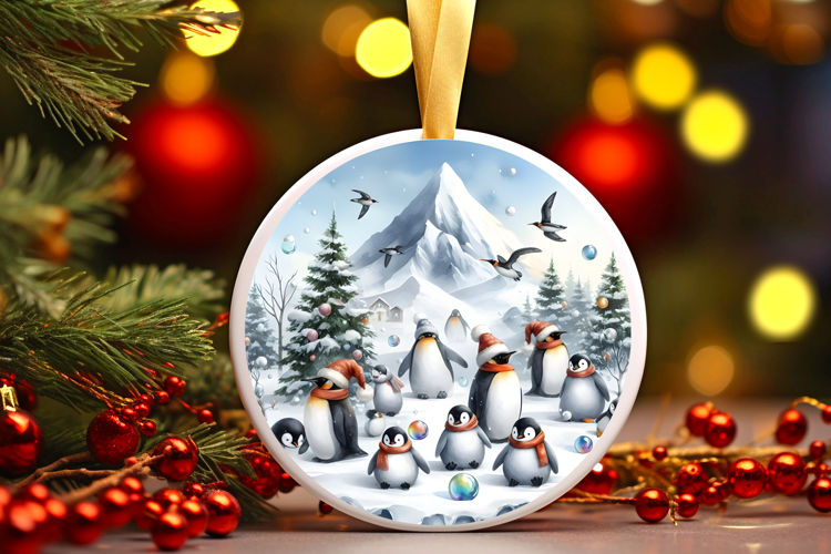Round Christmass Ornament Sublimation|Clipart