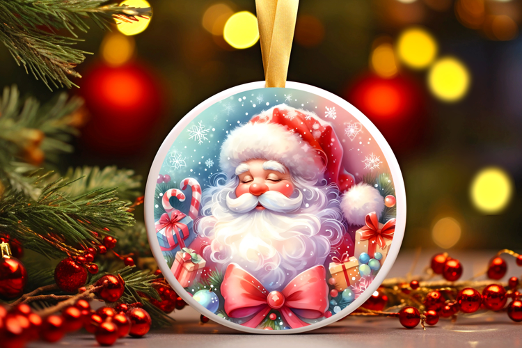 Round Christmass Ornament Sublimation|Clipart