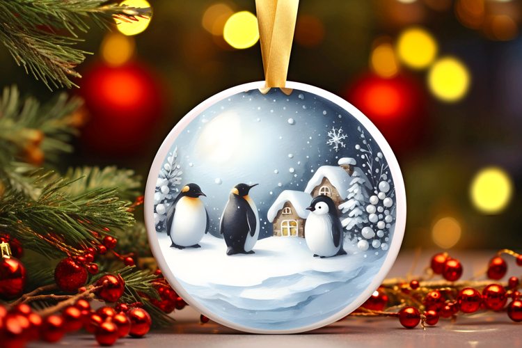 Round Christmass Ornament Sublimation|Clipart