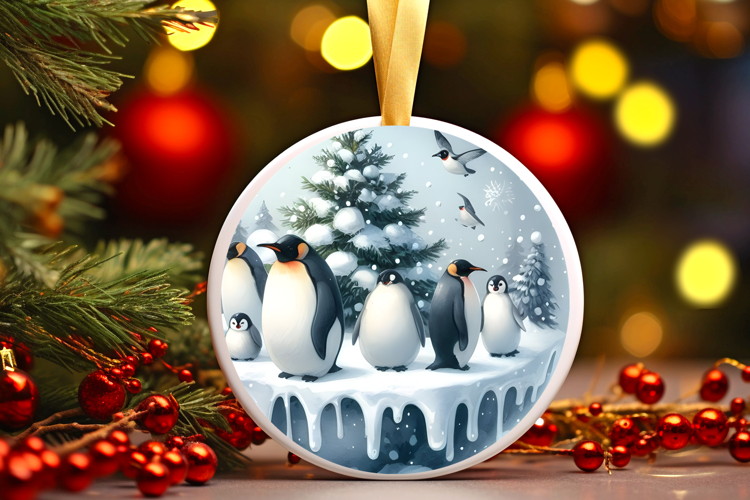 Round Christmass Ornament Sublimation|Clipart