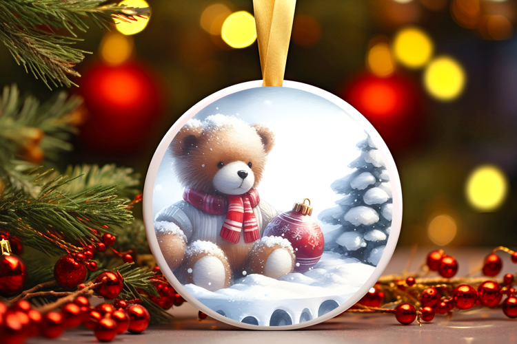 Round Christmass Ornament Sublimation|Clipart