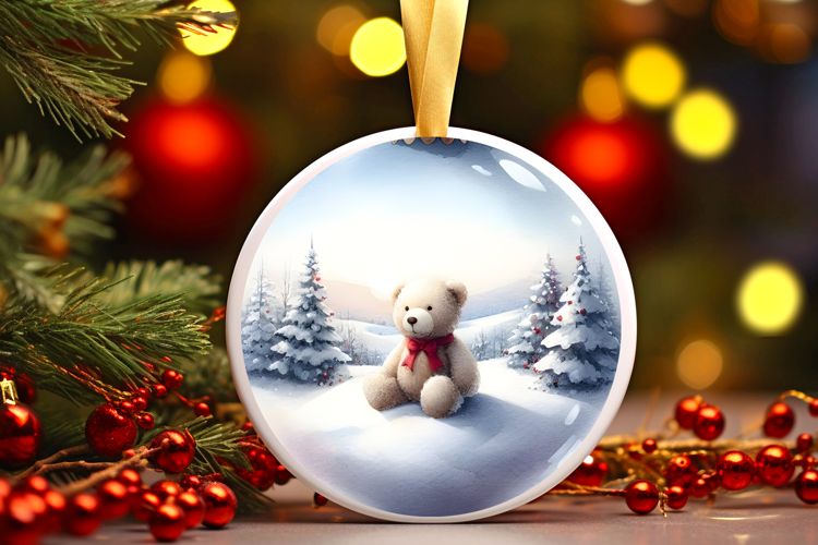 Round Christmass Ornament Sublimation|Clipart