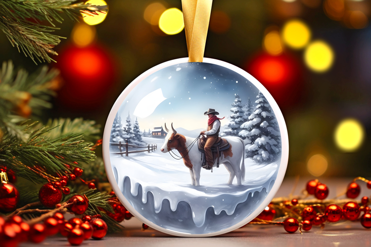 Round Christmass Ornament Sublimation|Clipart