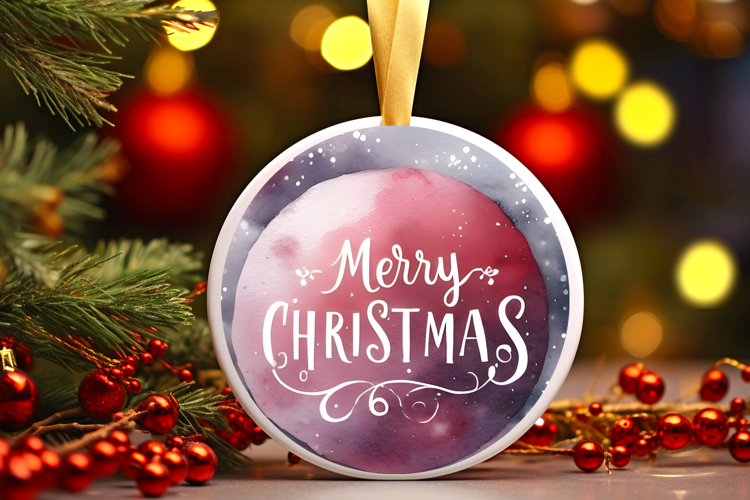 Round Christmass Ornament Sublimation|Clipart
