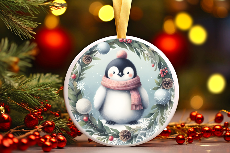 Round Christmass Ornament Sublimation|Clipart