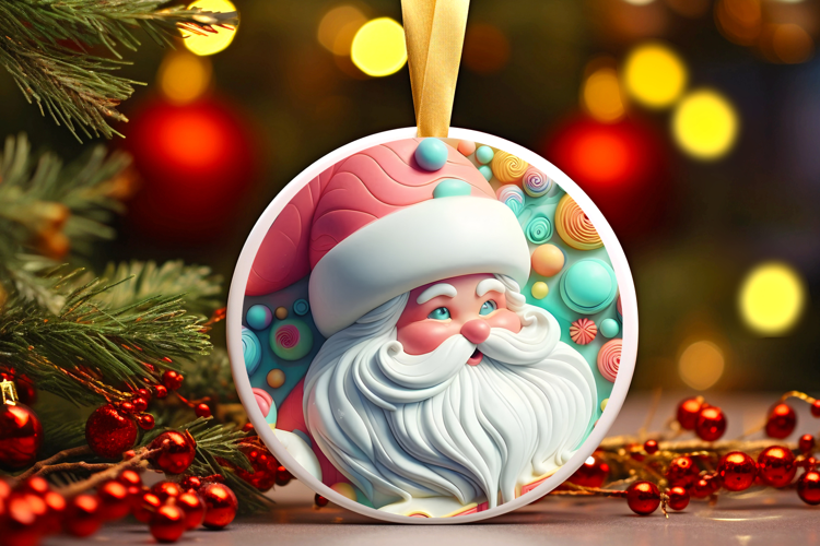 Round Christmass Ornament Sublimation|Clipart