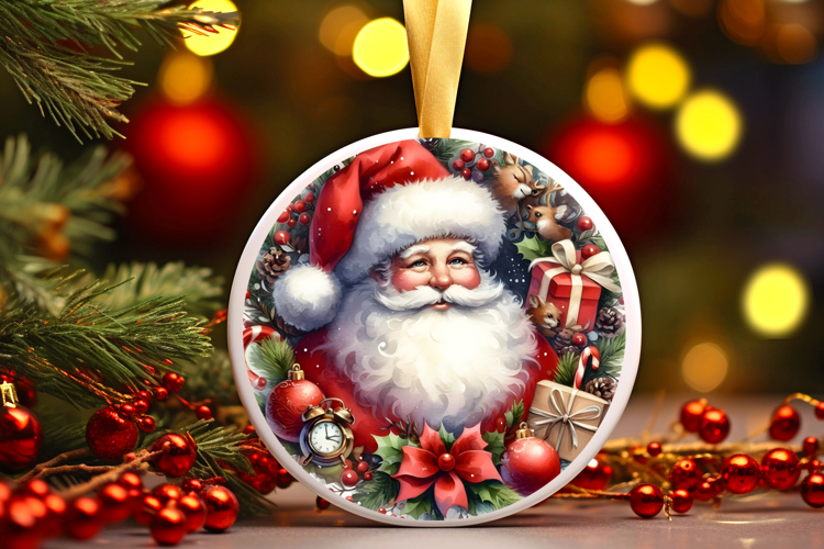 Round Christmass Ornament Sublimation|Clipart