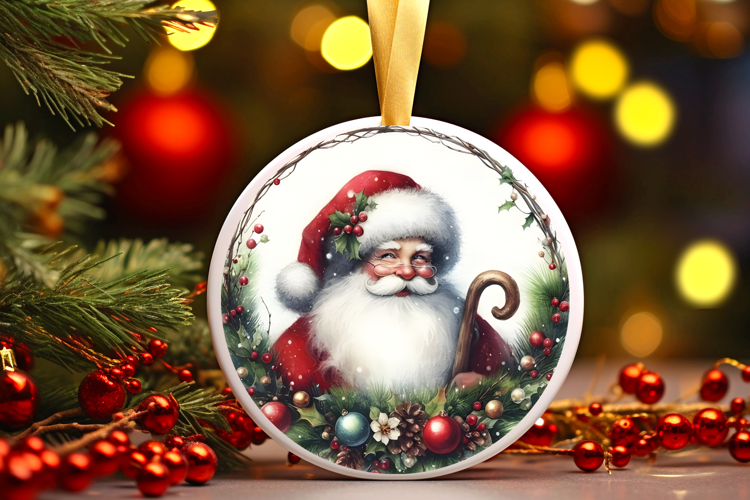 Round Christmass Ornament Sublimation|Clipart