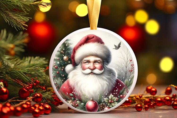 Round Christmass Ornament Sublimation|Clipart