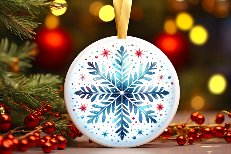 Round Christmass Ornament Sublimation|Clipart