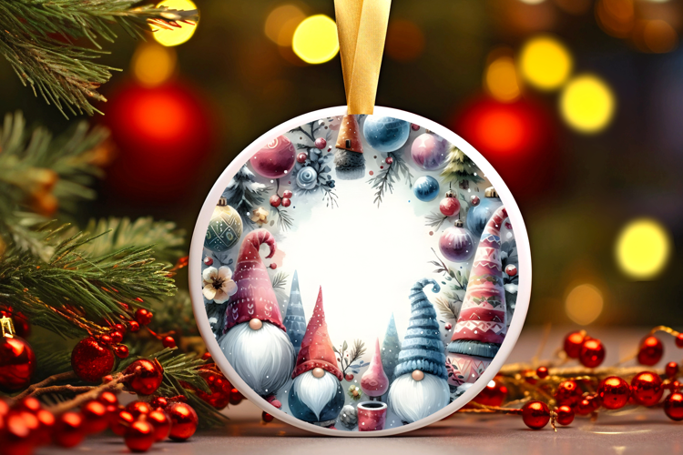 Round Christmass Ornament Sublimation|Clipart