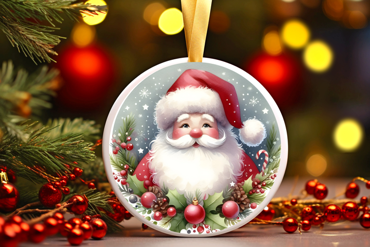 Round Christmass Ornament Sublimation|Clipart