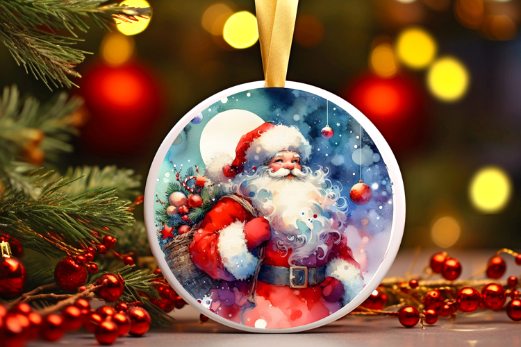 Round Christmass Ornament Sublimation|Clipart