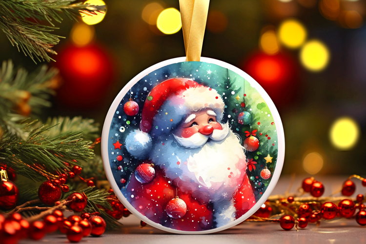 Round Christmass Ornament Sublimation|Clipart