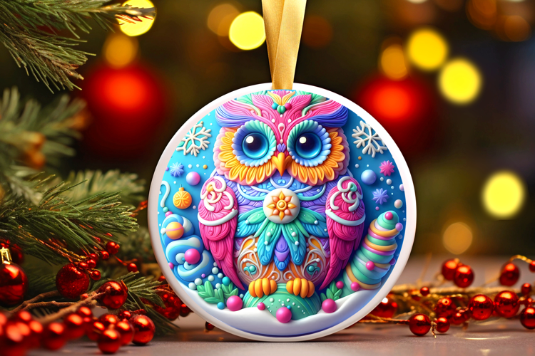 Round Christmass Ornament Sublimation|Clipart