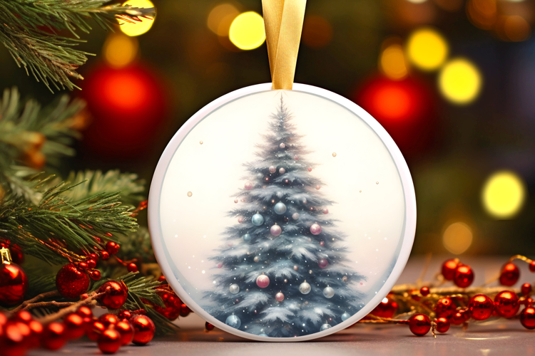 Round Christmass Ornament Sublimation|Clipart