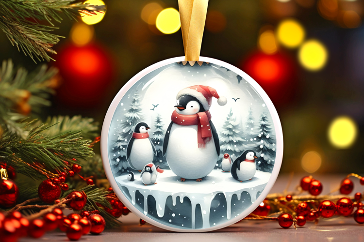 Round Christmass Ornament Sublimation|Clipart