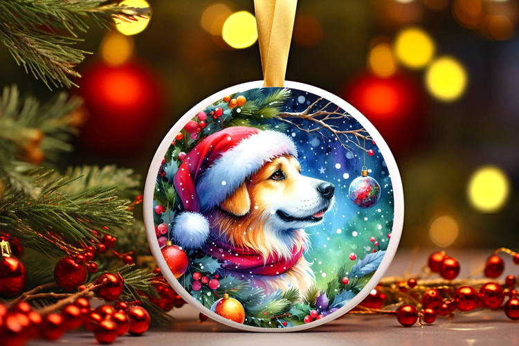 Round Christmass Ornament Sublimation|Clipart